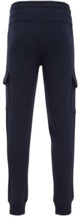 WE Fashion slim fit cargobroek donkerblauw Jongens Sweat Effen 140 - Foto 3