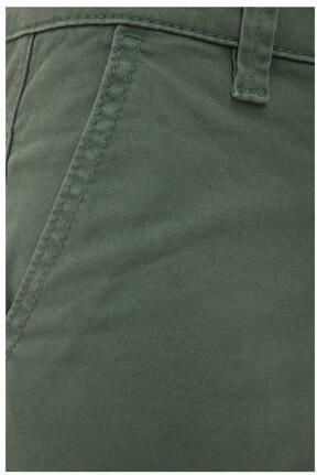 WE Fashion slim fit cargobroek olijfgroen Jongens Stretchkatoen Effen 116 - Foto 4