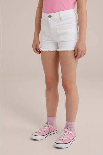 WE Fashion slim fit casual short wit Korte broek Meisjes Stretchkatoen 152 - Foto 3