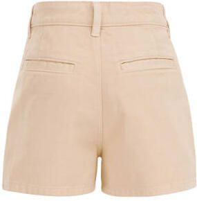 WE Fashion slim fit casual short zand Korte broek Beige Meisjes Katoen 116