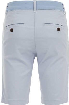 WE Fashion slim fit chino bermuda lichtblauw Korte broek Jongens Stretchkatoen 104
