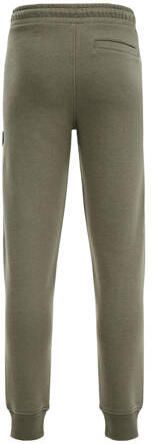 WE Fashion slim fit joggingbroek olijfgroen Jongens Sweat Effen 104 - Foto 1