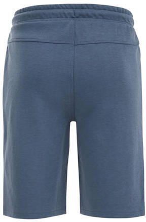 WE Fashion slim fit sweatshort blauw Effen 110 | Sweatshort van
