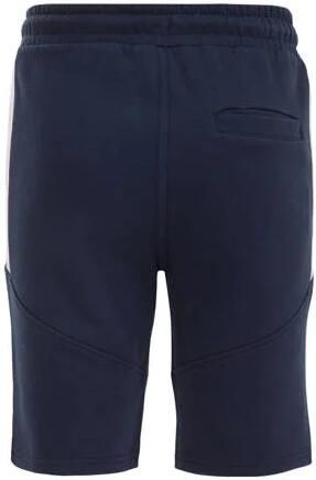 WE Fashion slim fit sweatshort donkerblauw Effen 104