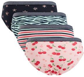 WE Fashion slip set van 4 multi Meisjes Katoen All over print 134 140 - Foto 2