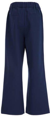 WE Fashion straight fit broek donkerblauw Meisjes Polyester Effen 104 - Foto 1