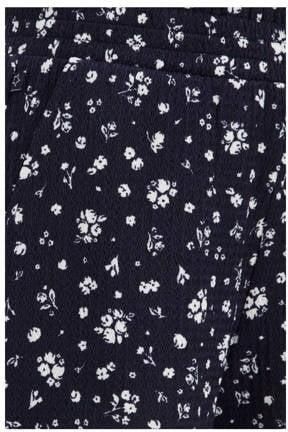 WE Fashion straight fit casual short met all over print donkerblauw Korte broek Meisjes Polyester 122 128