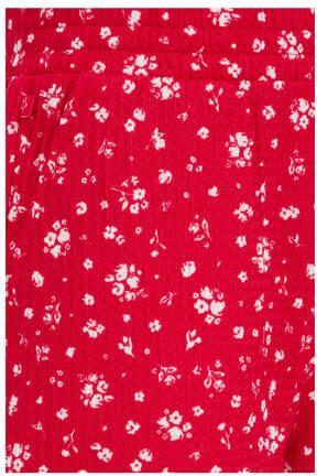 WE Fashion straight fit casual short met all over print rood Korte broek Meisjes Polyester 110 116 - Foto 3