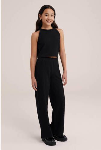 WE Fashion straight fit legging zwart Meisjes Polyester-katoen Effen 164 - Foto 2