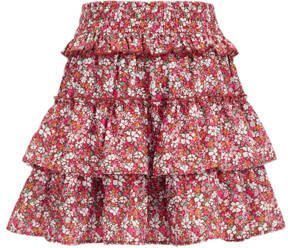 WE Fashion strokenrok rood Meisjes Polyester Bloemen 146 152 - Foto 3