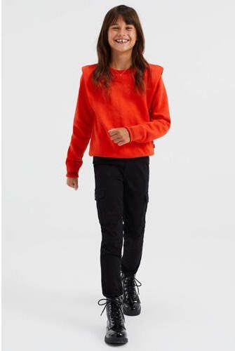 WE Fashion super skinny cargobroek zwart 28 inch Meisjes Katoen Effen 104 - Foto 4