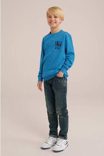 WE Fashion sweater blauw Trui Melée 158 164 | Trui van