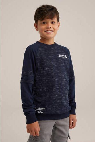 WE Fashion sweater donkerblauw Effen 170 176 | Sweater van - Foto 2
