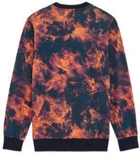 WE Fashion sweater donkerblauw Trui Jongens Katoen Ronde hals Tie-dye 146 152 - Foto 3