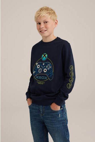 WE Fashion sweater donkerblauw Trui Printopdruk 110 116 - Foto 2