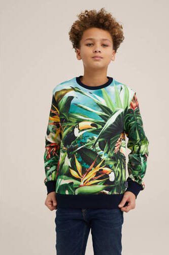 WE Fashion sweater Ewald crew met all over print multi All over print 110 116 - Foto 2