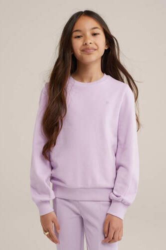 WE Fashion sweater lila Paars Effen 134 140 | Sweater van
