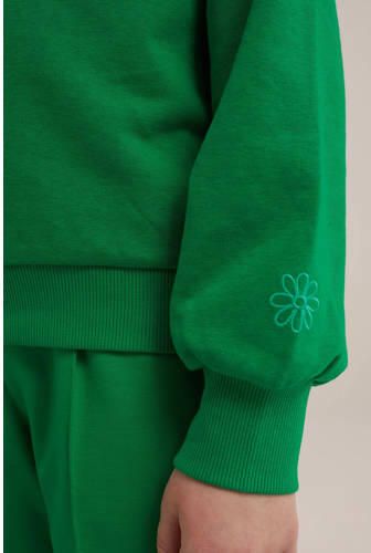 WE Fashion sweater met tekst groen Tekst 98 104 | Sweater van - Foto 2