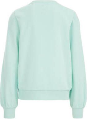 WE Fashion sweater mintgroen Effen 110 116 | Sweater van