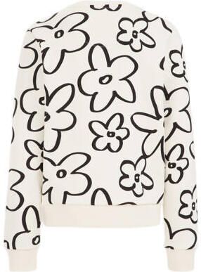 WE Fashion sweater wit Trui Meisjes Katoen Ronde hals Bloemen 158 164 - Foto 3