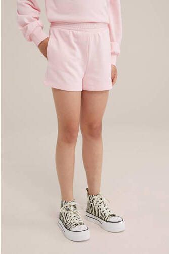 WE Fashion sweatshort lichtroze Korte broek Paars Effen 122 128 - Foto 3