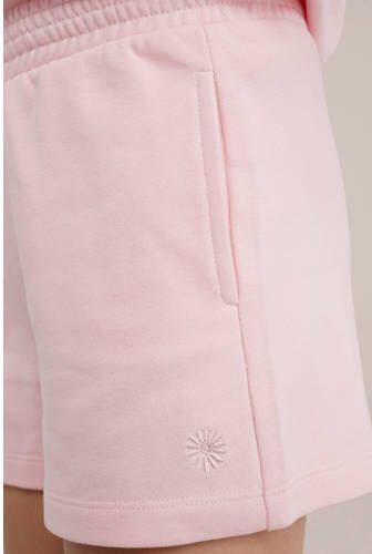 WE Fashion sweatshort lichtroze Korte broek Paars Effen 122 128 - Foto 2