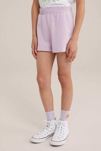 WE Fashion sweatshort lila Korte broek Paars Effen 122 128