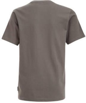 WE Fashion T-shirt bruin Jongens Katoen Ronde hals Effen 110 116