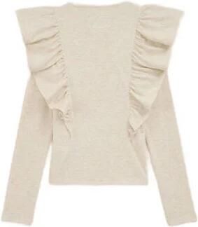 WE Fashion T-shirt ecru Meisjes Polyester Ronde hals Effen 170 176 - Foto 2