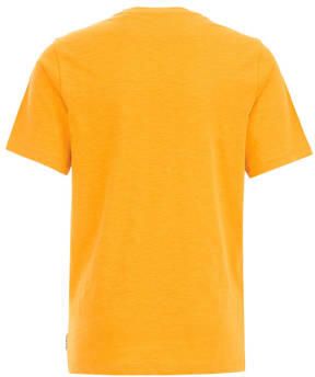 WE Fashion T-shirt geeloranje Jongens Katoen Ronde hals Effen 110 116