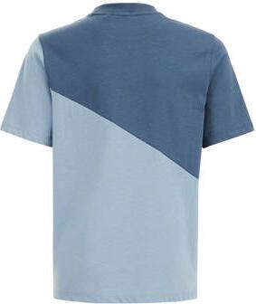 WE Fashion T-shirt grijsblauw Jongens Katoen Ronde hals Meerkleurig 110 116 - Foto 3