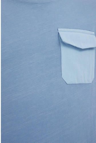 WE Fashion T-shirt grijsblauw Jongens Stretchkatoen Ronde hals Effen 110 116 - Foto 2