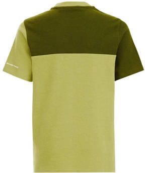 WE Fashion T-shirt groen Jongens Katoen Ronde hals Effen 110 116