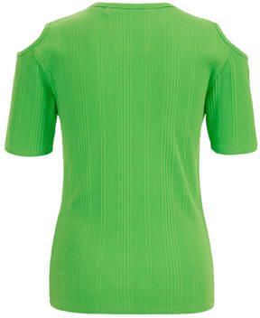 WE Fashion T-shirt groen Meisjes Stretchkatoen Ronde hals Effen 110 116