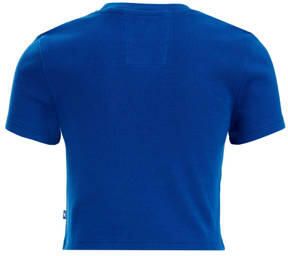 WE Fashion T-shirt kobaltblauw Meisjes Katoen Ronde hals Effen 134 140