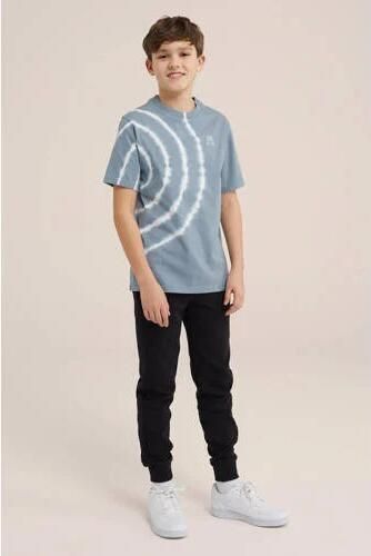 WE Fashion T-shirt met all over print blauw Jongens Katoen Ronde hals All over print 110 116 - Foto 3