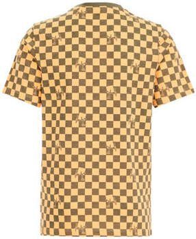 WE Fashion T-shirt met all over print lichtoranje Jongens Katoen Ronde hals 134 140