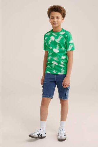 WE Fashion T-shirt met all over print multi Jongens Katoen Ronde hals All over print 134 140 - Foto 3