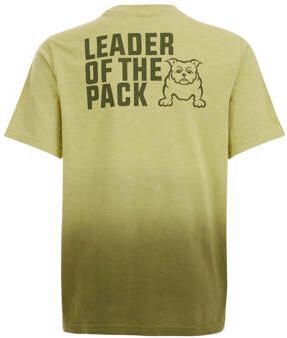 WE Fashion T-shirt met backprint groen Jongens Katoen Ronde hals Backprint 110 116