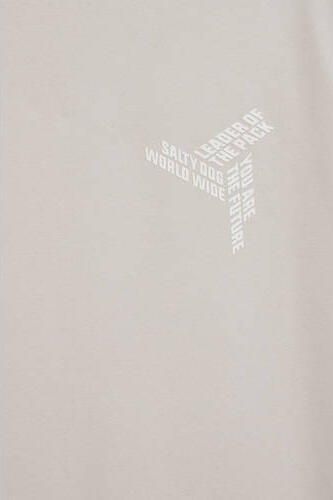 WE Fashion T-shirt met printopdruk beige Jongens Katoen Ronde hals Printopdruk 158 164
