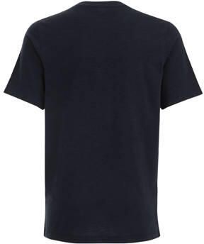 WE Fashion T-shirt met printopdruk donkerblauw Jongens Katoen Ronde hals 158 164