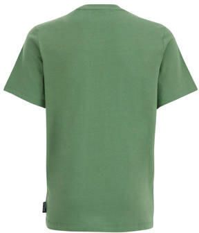 WE Fashion T-shirt met printopdruk groen Jongens Katoen Ronde hals Printopdruk 110 116