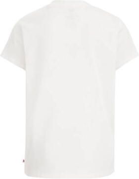WE Fashion T-shirt met printopdruk Wit Meisjes Katoen Ronde hals Printopdruk 146 152
