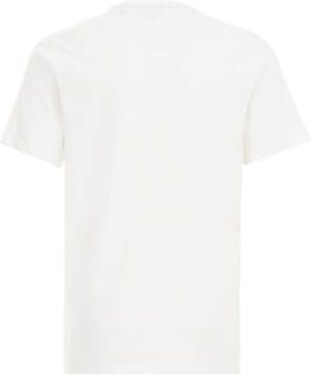 WE Fashion T-shirt met printopdruk wit groen Jongens Katoen Ronde hals 110 116