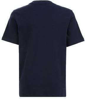 WE Fashion T-shirt navy Blauw Jongens Katoen Ronde hals Effen 110 116 - Foto 3
