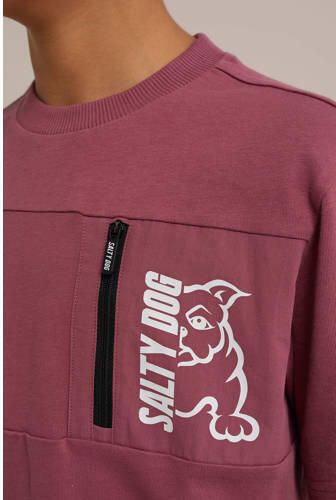 WE Fashion T-shirt Roze Jongens Katoen Ronde hals Effen 122 128 - Foto 2