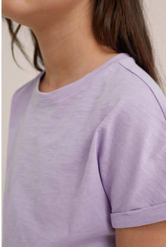 WE Fashion T-shirt slate purple Paars Meisjes Katoen Ronde hals Effen 146 152 - Foto 2