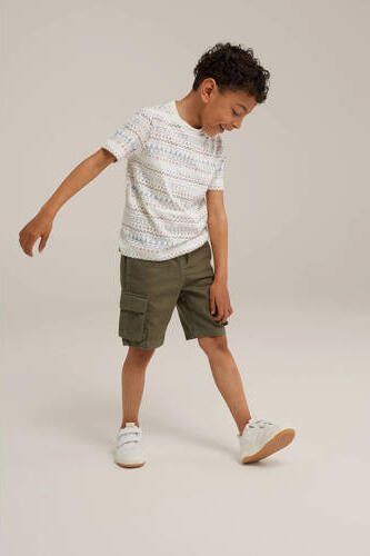 WE Fashion T-shirt Wit Jongens Katoen Ronde hals All over print 110 116 - Foto 3