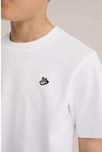 WE Fashion T-shirt wit Jongens Katoen Ronde hals Effen 170 176 - Foto 3