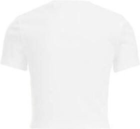 WE Fashion T-shirt wit Meisjes Katoen Ronde hals Effen 134 140